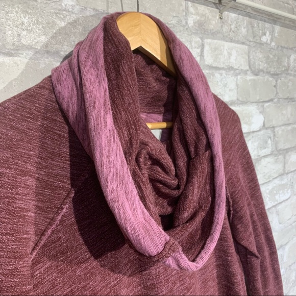 FREE PEOPLE BEACH COCOON PULLOVER SWEATER. TWO TONED PINK. COWL NECK - Picture 4 of 7